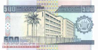 Burundi - 500  Francs (#045a_UNC)