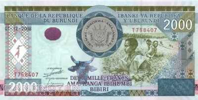 Burundi - 2.000  Francs (#047_UNC)