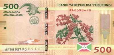 Burundi - 500  Francs (#050a_UNC)