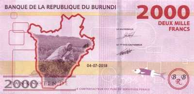 Burundi - 2.000  Francs (#052b_UNC)