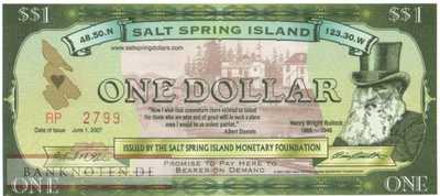 Salt Spring Island - 1  Dollar (#901b_UNC)