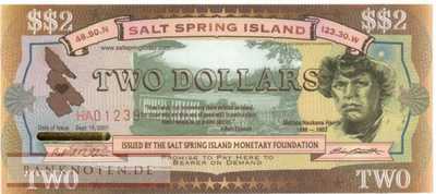 Salt Spring Island - 2  Dollars (#902b_UNC)