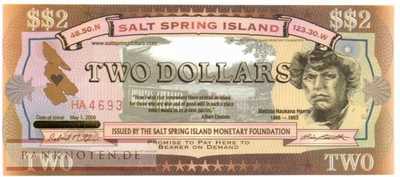 Salt Spring Island - 2  Dollars (#902c_UNC)