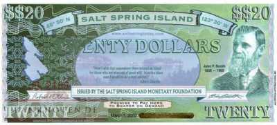 Salt Spring Island - 20  Dollars (#905b_UNC)