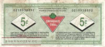 Canada - Canadian Tire - 5  Cents - voucher (#951_F)