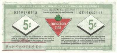 Canada - Canadian Tire - 5  Cents - voucher (#951_VF)