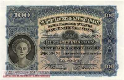 Switzerland - 100  Franken (#035v_XF)