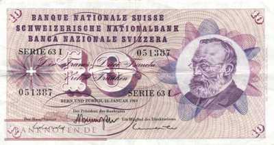 Schweiz - 10  Franken (#045o-U45_VF)