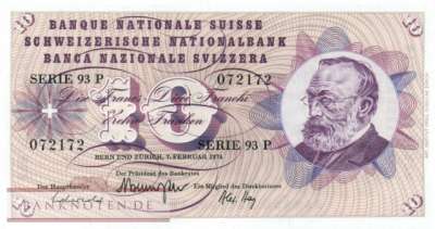 Schweiz - 10  Franken (#045t-U43_UNC)