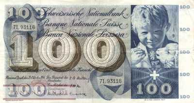 Schweiz - 100  Franken (#049a-U38_VF)