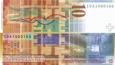 Schweiz - 10  Franken (#067d-U78_UNC)