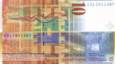 Schweiz - 10  Franken (#067e-U81_UNC)