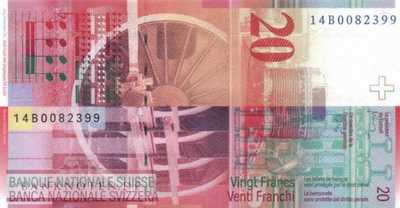 Schweiz - 20  Franken (#069g-U81_UNC)