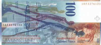 Switzerland - 100  Franken (#072i-U77_UNC)