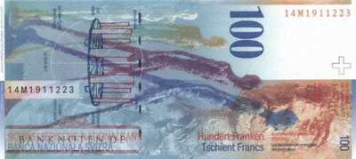 Switzerland - 100  Franken (#072j-U81_UNC)