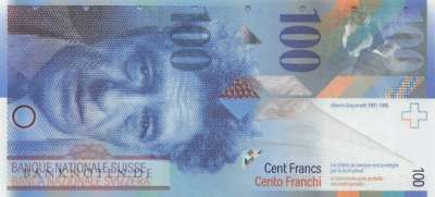 Switzerland - 100  Franken (#072j-U81_UNC)