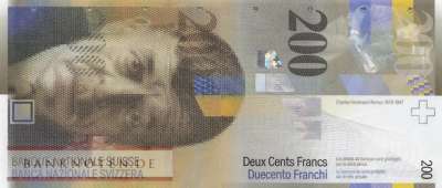 Schweiz - 200  Franken (#073d-U78_UNC)