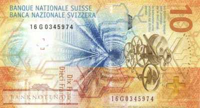 Switzerland - 10  Franken (#075a_UNC)