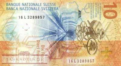 Switzerland - 10  Franken (#075b_UNC)