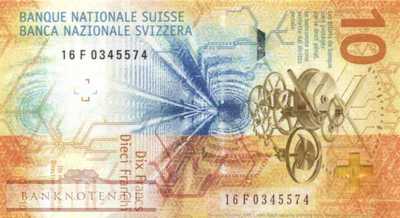 Switzerland - 10  Franken (#075c_UNC)