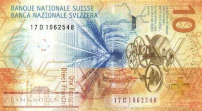 Schweiz - 10  Franken (#075d_UNC)