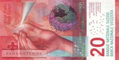 Switzerland - 20  Franken (#076e_UNC)