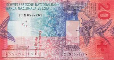 Schweiz - 20  Franken (#076h_UNC)