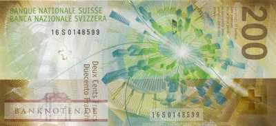 Schweiz - 200  Franken (#079a-U82_UNC)