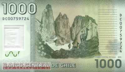 Chile - 1.000  Pesos (#161a_UNC)