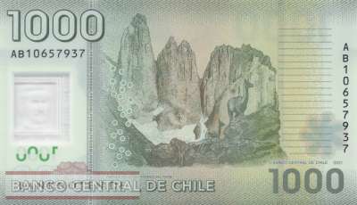 Chile - 1.000  Pesos (#161k_UNC)