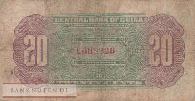 China - 20  Cents (#194a_F)