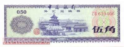 China - 50  Fen (#FX002_UNC)