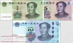 China: 1 - 10 Yuan (3 banknotes)