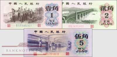China: 1 -5 Jiao (3 banknotes)