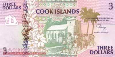 Cook Islands - 3  Dollars (#007a_UNC)