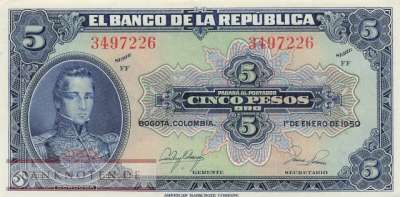 Kolumbien - 5  Pesos Oro (#386e_AU)