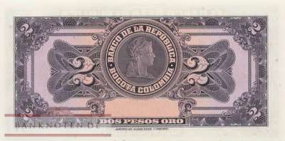 Kolumbien - 2  Pesos Oro (#390d_UNC)