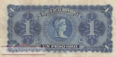 Kolumbien - 1  Peso Oro (#398_F)