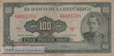 Kolumbien - 100  Peso Oro (#403c-67_VG)
