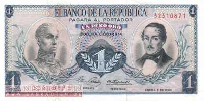 Kolumbien - 1 Peso Oro (#404b-6401_UNC)