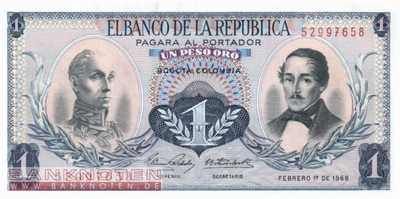 Colombia - 1  Peso Oro (#404d-68_UNC)