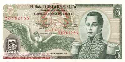 Kolumbien - 5  Pesos Oro (#406b-65_UNC)