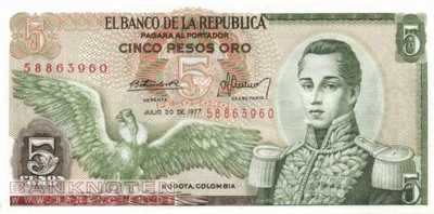 Colombia - 5  Pesos Oro (#406e-77_UNC)