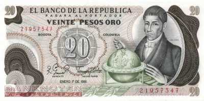 Kolumbien - 20  Pesos Oro (#409d-81_UNC)