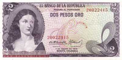 Colombia - 2  Pesos Oro (#413a-73_UNC)