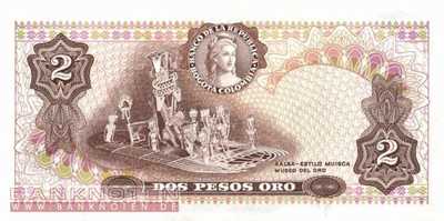 Kolumbien - 2  Pesos Oro (#413b-76_UNC)