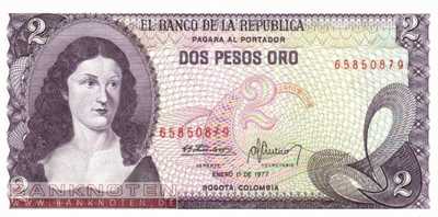 Kolumbien - 2  Pesos Oro (#413b-7701_UNC)