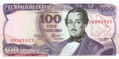 Colombia - 100  Pesos Oro (#418a_UNC)