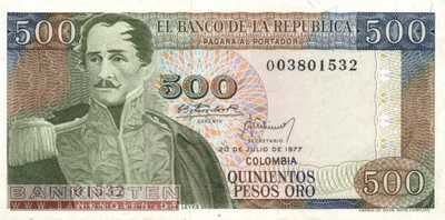 Colombia - 500  Pesos Oro (#420a_AU)