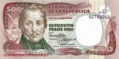 Colombia - 500  Pesos Oro (#423c-85_UNC)
